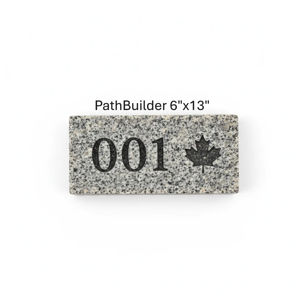 PathBuilder Sponsor: Uniquely Numbered Paver – 6.5" x 13"
