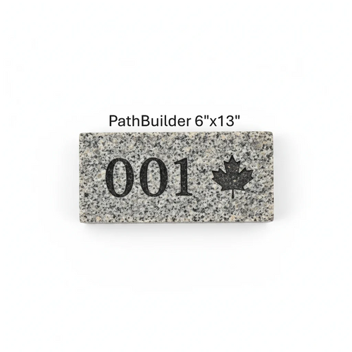 PathBuilder Sponsor: Uniquely Numbered Paver – 6.5" x 13"