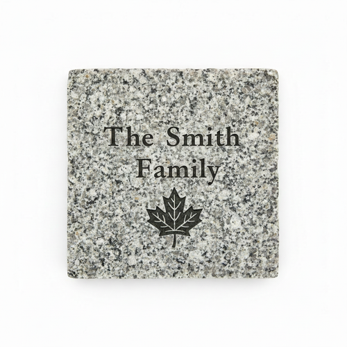 Medium granite paving stone 12x12 inches with donor name engraved